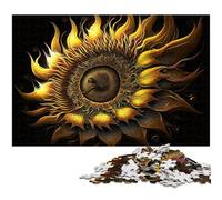 Rompecabezas de cartón para Adultos de 1000 Piezas de Girasol cósmico, Ideal para Decorar el hogar o la Oficina, 26x38cm/10,23x14,96 Pulgadas.
