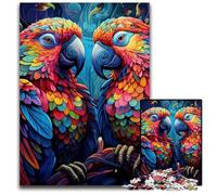 Rompecabezas de cartón para Adultos de 1000 Piezas de Loro Colorido, decoración hogar o la Oficina, Regalo Ideal de Navidad, 26x38cm/10,23x14,96 Pulgadas.