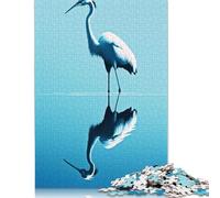 Rompecabezas de cartón Premium con ilustración de cigüeña, Divertido, para niños o niñas, 1000 Piezas (26 x 38 cm)