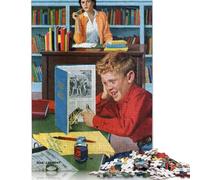 Rompecabezas de cartón Premium En la Biblioteca, Juguete Educativo, 1000 Piezas (75 x 50 cm)