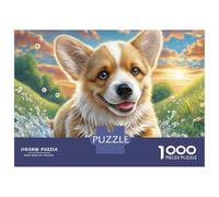 Rompecabezas de cartón Premium para Adultos, diseño de Welsh Corgi, Acabado Mate sin Polvo, 1000 Piezas, Ideal para días lluviosos, 52 x 38 cm (1000 Piezas)