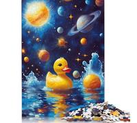 Rompecabezas de cartón Premium Pato Espacial de 3 Piezas para armar, Ideal para Mujeres, Hombres y niños, 1000 Piezas (26 x 38 cm)