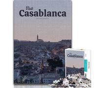 Rompecabezas de Casablanca para Adultos, 1000 Piezas, Juego desafiante, Juguetes Cada Pieza es única Juego Familiar desafiante y Divertido 38x26cm