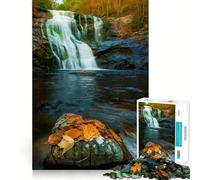 Rompecabezas de Cascada de 1000 Piezas para Adolescentes Juego Divertido con Encaje Huecos Actividad Nocturna para Toda la Familia (38x26cm)