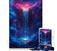 Rompecabezas de Cascada del Signo Acuario para Adolescentes, 1000 Piezas, Juguete para ejercitar la Mente, Actividad para el hogar, decoración de Pared con Corte de precisión 38x26cm