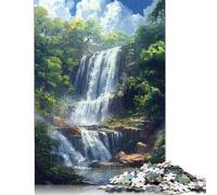 Rompecabezas de Cascada en la Jungla, Divertido Rompecabezas Rectangular de Papel para niños y Adultos a Partir de 12 años, Regalo de cumpleaños, 1000 Piezas (26 x 38 cm)