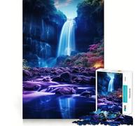Rompecabezas de Cascada neón para Adultos, 1000 Piezas, ejercita la Mente, Divertido, con Bordes precisos, Regalo Creativo (38x52cm)