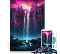 Rompecabezas de Cascada neón para Adultos, 1000 Piezas, ejercita la Mente, Divertido, con Bordes precisos, Regalo Creativo (50x75cm)