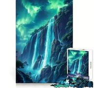 Rompecabezas de Cascada Nocturna mística para Adolescentes, 1000 Piezas, Juguete para ejercitar la Mente y aliviar el estrés, Corte Premium, Regalo increíble (38x52cm)