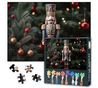 Rompecabezas de cascanueces para adultos, 1000 piezas, colorido cascanueces de pie junto a un árbol, rompecabezas, 1000 piezas, desafíos difíciles e imposibles, 50 x 70 cm