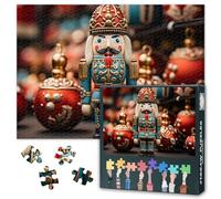 Rompecabezas de cascanueces para adultos, 1000 piezas, rompecabezas de primer plano, diseño de cascanueces tradicional, arte navideño, desafíos imposibles, 50 x 70 cm