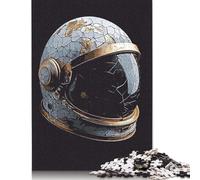 Rompecabezas de Casco de Astronauta, decoración única para el hogar, cartón 100% Reciclado, Ideal para niños o niñas, 1000 Piezas (75 x 50 cm)