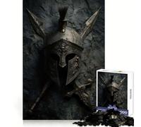 Rompecabezas de Casco y Armas de Guerrero Antiguo para Adolescentes, 1000 Piezas, para ejercitar la Mente, Entretenimiento Agradable, Bordes Lisos, Regalo Ideal de Navidad (50x75cm)