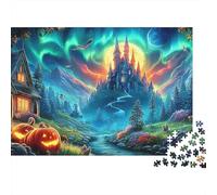 Rompecabezas de Castillo de Halloween 1000 Piezas para Adultos Océano Mágico Rompecabezas de 1000 Piezas para Adultos - Actividad Divertida para Días Lluviosos, 52x38cm/1000 Piezas