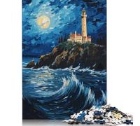 Rompecabezas de Castillo en un acantilado de cartón 100% Reciclado, de Primera Calidad, para Adultos y niños, 1000 Piezas (75 x 50 cm)