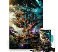 Rompecabezas de Castillo Espacial para Adultos, 1000 Piezas, desafío Mental, Juguete de Ocio Suave, Corte preciso, Regalo Memorable (38x52cm)