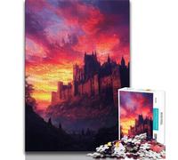 Rompecabezas de Castillo Medieval para Adultos y Adolescentes, Juguetes educativos, antiestrés, Apto para decoración de Escritorio, 38x26cm
