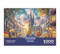 Rompecabezas de Cathedral Street para Adultos: Catedral en un Paisaje vívido. 1000 Piezas para Mujeres y Hombres. 52 x 38 cm (1000 Piezas).