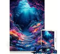 Rompecabezas de caverna de Arrecife de Coral Submarino para Adolescentes, 1000 Piezas, Mejora la Memoria, distracción Suave, Corte láser, Regalo Original (38x52cm)