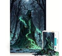Rompecabezas de Cementerio necrótico con temática de espectros para Adolescentes, 1000 Piezas, Juguete Mental, diversión y Entretenimiento, Corte Premium, Regalo Original (38x26cm)
