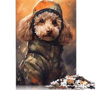 Rompecabezas de Chaqueta de Camuflaje de caniche Toy para Adultos y niños. Juguete Divertido y desafiante, Juegos educativos, decoración del hogar, a Partir de 14 años, 1500 Piezas (85 x 57 cm)