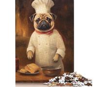 Rompecabezas de Chef Cachorro, decoración única para el hogar, Rompecabezas de cartón Premium para Adultos y Adolescentes, 1000 Piezas (26 x 38 cm)