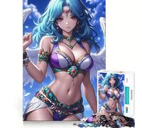 Rompecabezas de Chica Anime angelical de 1000 Piezas Diversión para estimular la concentración Corte láser para un Ajuste Actividad para Compartir con Seres Queridos (38x52cm)