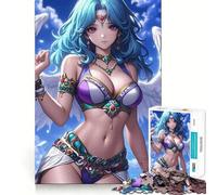 Rompecabezas de Chica Anime angelical para Adultos,1000 Piezas,Juego de Memoria,Ajuste Firme,Montaje Seguro,Juego de construcción de Conexiones significativas (50x75cm)