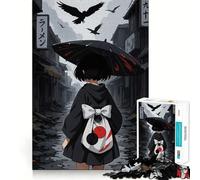 Rompecabezas de Chica Anime bajo la Lluvia para Adultos,1000 Piezas,Juego Think Boost,Estructura de Encaje precisa,fácil de Aprender,diversión para Toda la Familia (50x75cm)