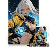 Rompecabezas de Chica Anime con Bola de energía para Adultos,1000 Piezas,Juego para ejercitar la Mente,Corte de precisión,Bordes Suaves,desafío Divertido para Pasar el Tiempo (50x75cm)
