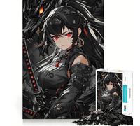 Rompecabezas de Chica Anime con dragón,1000 Piezas,Juego de concentración Mental,Corte de precisión,Bordes Suaves,Juego para Construir Conexiones significativas (38x26cm)