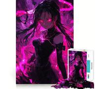 Rompecabezas de Chica Anime con energía Rosa 1000 Piezas Juego de concentración Mental diseño Ajustado sin Huecos desafío Cerebral Interactivo para el hogar (38x26cm)