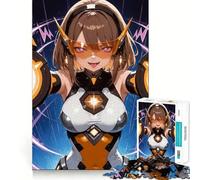 Rompecabezas de Chica Anime con Equipo futurista para Adolescentes,1000 Piezas,Mejora Mental,Juego,tamaño Uniforme,Piezas precisas,Actividad Nocturna Divertida en Familia (38x52cm)