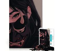 Rompecabezas de Chica Anime con máscara de Oni 1000 Piezas Divertido para Aumentar la concentración Cortado con láser para un Ajuste Actividad para Compartir con Seres Queridos (38x52cm)