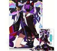 Rompecabezas de Chica Anime con máscara de Zorro y Katana para Adolescentes,1000 Piezas,Divertido y Estimulante,con componentes Resistentes y de Corte Limpio,Ideal para Crear un Ambiente Acogedor