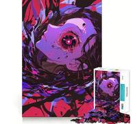 Rompecabezas de Chica Anime con Ojo Gigante 1000 Piezas Entrenamiento Mental Divertido de Corte Limpio componentes Resistentes Entretenimiento cautivador para Interiores acogedores (38x26cm)