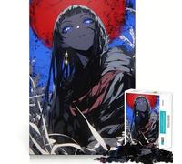 Rompecabezas de Chica Anime con Ojos Azules,1000 Piezas,Divertido,de Calidad Profesional,Ideal para ejercitar la Mente (50x75cm)