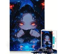 Rompecabezas de Chica Anime con Orejas de Gato,1000 Piezas,Juego de concentración Mental,diseño Ajustado sin Huecos,desafío Cerebral Interactivo para el hogar (50x75cm)