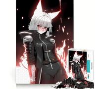 Rompecabezas de Chica Anime con Orejas de Zorro,1000 Piezas,Juego Interactivo para estimular el Pensamiento,Cierre Seguro sin Piezas Sueltas,desafío Mental para el hogar (38x52cm)