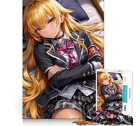 Rompecabezas de Chica Anime con Uniforme Escolar para Adolescentes,1000 Piezas,Divertido Juego de Memoria,Superficie Lisa sin Rebabas,Regalo de cumpleaños,Juguete para ejercitar la Mente (38x52cm)