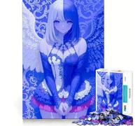 Rompecabezas de Chica Anime de ángel y Demonio de 1000 Piezas para Adultos Divertido Juego de Memoria Artesanía de Corte experta Actividad Relajante para Grupos en Interiores (38x52cm)