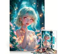 Rompecabezas de Chica Anime en Bosque Encantado,1000 Piezas,Divertido,para Aumentar la concentración,Cortado con láser para un Ajuste, Actividad para Compartir con Seres Queridos (50x75cm)