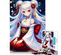 Rompecabezas de Chica Anime en Kimono para Adultos,1000 Piezas,Juego de Memoria Cerebral,Corte Fino,Acabado Premium,Forma entretenida de Pasar el Tiempo Libre (38x26cm)