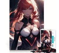 Rompecabezas de Chica Anime Pelirroja para Adolescentes, 1000 Piezas, Recuerdo Mejorado, Relajante, Divertido, Arte de Pared de Corte nítido, decoración (38x52cm)