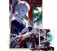 Rompecabezas de Chica Anime Tocando la Flauta en el jardín para Adultos,1000 Piezas,Juego para ejercitar la Mente,Corte de precisión,Bordes Suaves,desafío Divertido para Pasar el Tiempo (38x26cm)