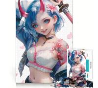 Rompecabezas de Chica Samurai Oni de 1000 Piezas para Adultos Ayuda a Mejorar la Memoria y Alivia la ansiedad Diseño artístico para armar Regalo (38x26cm)