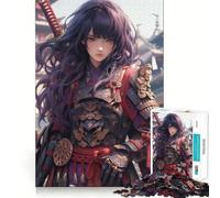 Rompecabezas de Chica Samurai para Adultos, 1000 Piezas, Juego Mental, Juguete para aliviar la ansiedad, Arte de Corte preciso, Coleccionable (38x26cm)