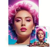 Rompecabezas de Chica Vaporwave de la Vieja Escuela, 1000 Piezas, Juguete para ejercitar la Mente, Juego Relajante, Pieza de colección de Arte de Corte preciso (50x75cm)