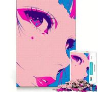 Rompecabezas de Chicas Anime en Primer Plano para Adolescentes,1000 Piezas,Mejora la Capacidad Mental,Juego,tamaño Uniforme,Piezas precisas,Actividad Nocturna Divertida en Familia (38x26cm)