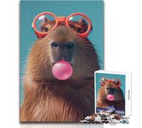 Rompecabezas de Chicle de Capibara de 1000 Piezas para Adolescentes, Juego Educativo para el Desarrollo de Habilidades, Momentos Especiales, tamaño 50x75cm